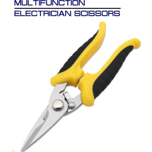 1PC Stainless Steel Electrician Scissors Multifunction Manually Shears Groove Cutting Wire And Thin steel Plate Hand Tools