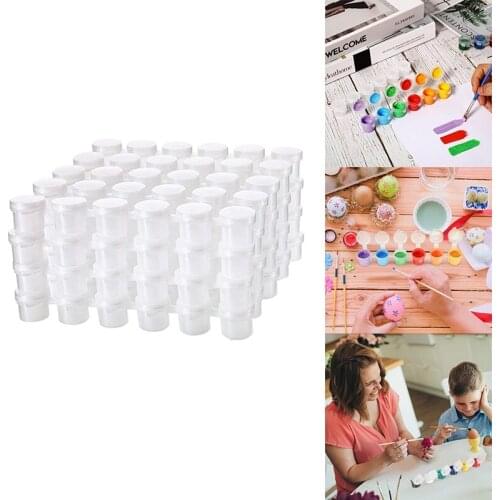 24 Strips Empty Paint Strips Paint Cup Pots Clear Storage Containers Painting Arts Crafts Supplies 144 Pots in Total