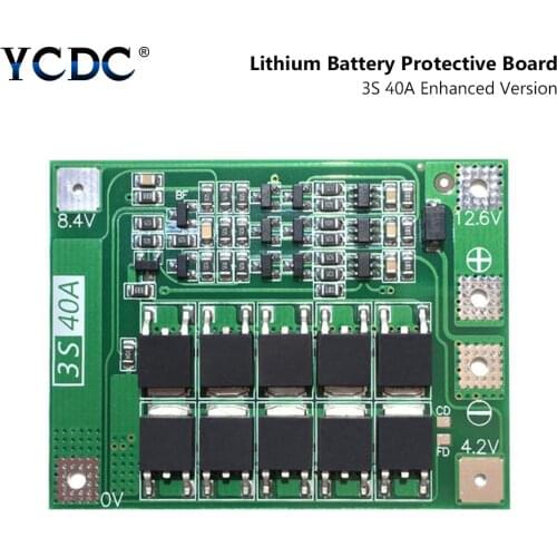 3S 20A 40A 4S 40A Enhance/Balanced 11.1V/12.6V/14.8V/16.8V Li-ion Battery 18650 Charger Protection Board PCB Charging Module