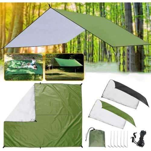 3x3M Awning Waterproof Sun Shelter Canopy Picnic Mat Outdoor Camping Beach Garden Patio