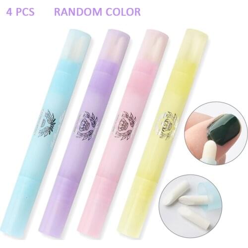4Pcs Nail Polish Corrector Pens Nail Art Refillable Nail Polish Remover Pens Manicure Corrector Pens Nails Ongle Gel Nail Polish