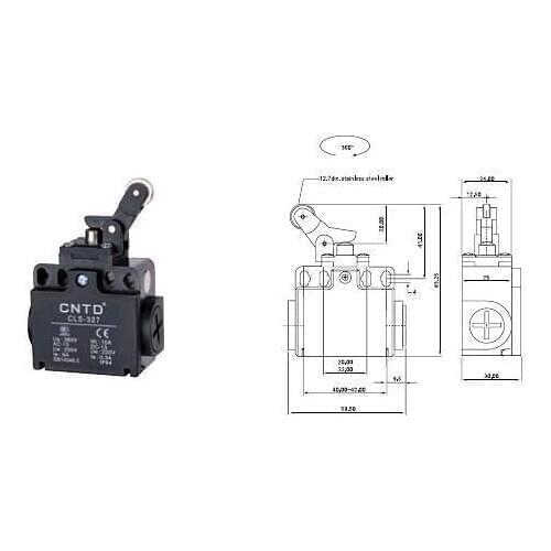 4Pcs/Lot Top Quality Original CNTD CLS-327 Limit Switch/Micro Switch Ui 380V Ith 10A ,Economical & plastic type