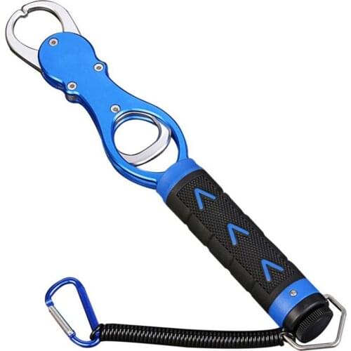 80%HOT Aluminum Fish Lip Grip Clamp Pliers Fishing Gripper Tool with 18KG Weight Scale