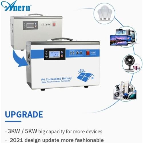 Anern 500W 1000W Solar Generator Pure Sine Wave Portable Power Station Energy Storage With AC/DC/USB/Type-C Multiple Output