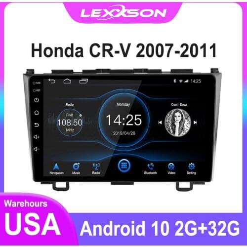 2G+16G DSP Android 10 Car Radio Multimedia for Honda CRV 2007 2008 2009 2010 2011 MirrorLink RDS 1080P GPS Navigation IPS Screen