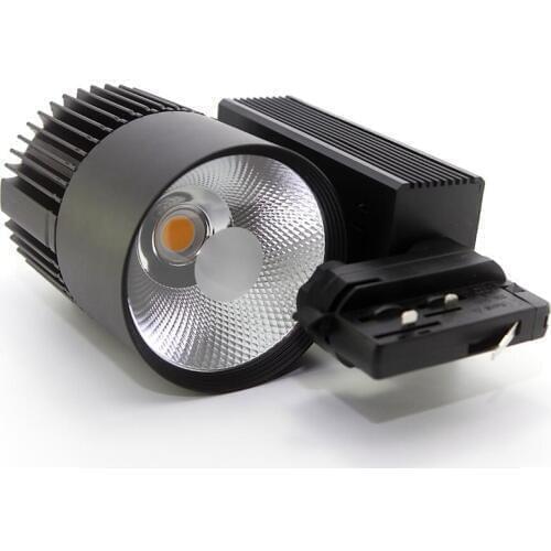 Free Shipping 35W COB LED Track Light 2 Wires 3 Wires 4 Wires Track Rail Spotlight For Clothing Shoes Shop Store Commerical Lamp