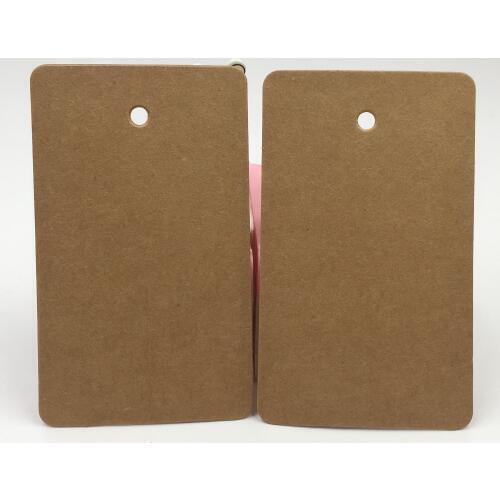 50Pcs 10*6cm Kraft Handmade Gift Hang Tag Can DIY Design Christmas&Party Decor Labels Blank Luggage Price Tag School Favor Note