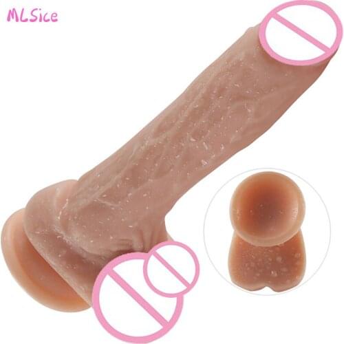 Big Fake Silicone Dick Females Lesbian Toys Masturbation Realistic Penis Huge Dildos Adult Erotic Product Sex Tools for Women
