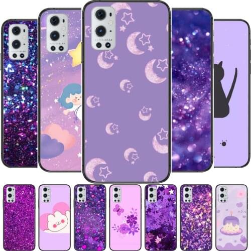 Fashion Purple stars Shiny For OnePlus Nord N100 N10 5G 9 8 Pro 7 7Pro Case Phone Cover For OnePlus 7 Pro 1+7T 6T 5T 3T Case