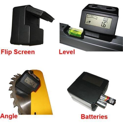 Digital Angle Gauge Level protractor inclinometer Angle Finder Tilt Gauge Meter Spirit Level Magnetic Base V-Groove 180 Degree