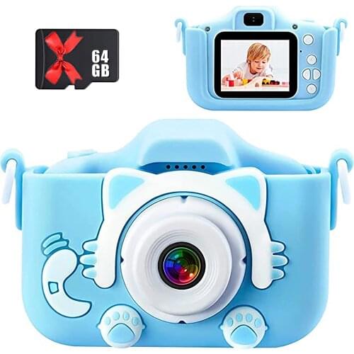 Kid Mini Cartoon Toy Camera 2 Inch Rechargeable Digital Child Camcorder Outdoor Mini Cartoon Photo Camera Toys Birthday Gift