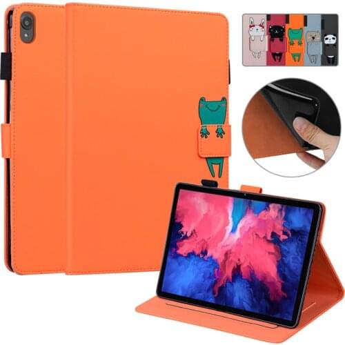 For Lenovo P11 Case TB-J606F Kawaii Cartoon Flip Stand Wallet Cover Tablet For Lenovo Tab P11 Pro TB-J706F Case Coque Funda