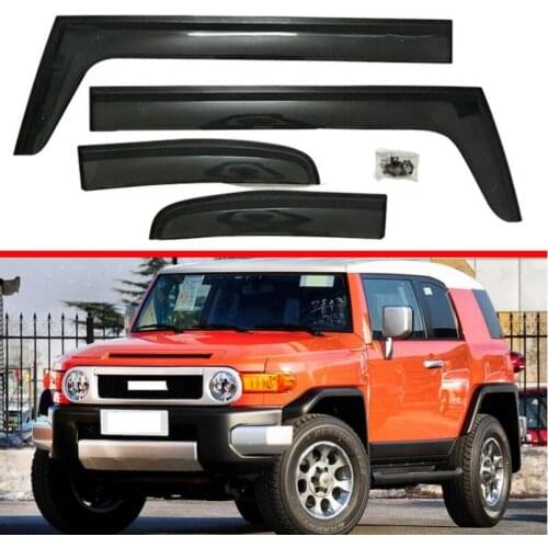 For Toyota FJ Cruiser 2007-2019 Plastic Exterior Visor Vent Shades Window Sun Rain Guard Deflector 4pcs