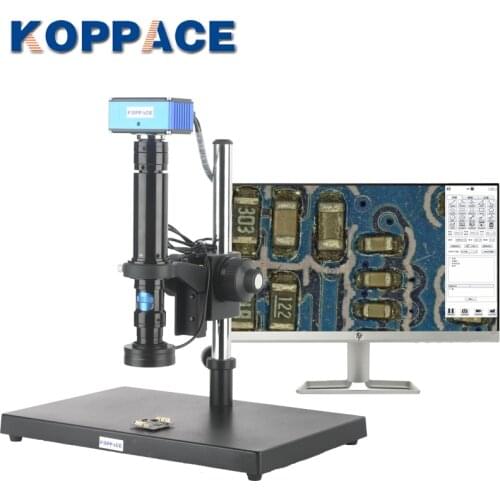 KOPPACE 48X-270X Electron Microscope HD Camera Take Pictures and Measure Continuous Zoom Lens Fine Tuning Accuracy 0.002mm