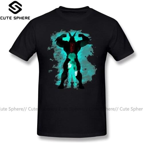 All Might T Shirt Hero T-Shirt Short Sleeves Men Tee Shirt Print XXX Awesome Beach 100 Percent Cotton Tshirt