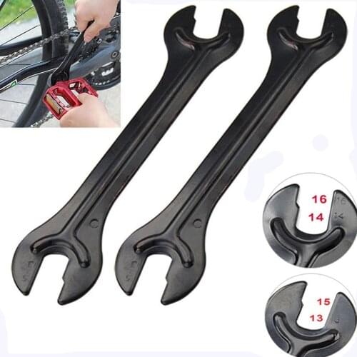 2Pcs Steel Bike Wheel Hub Wrench Head Open End Axle Hub Cone Wrench Durable Spanner Bicycle Repair Tool Accesories