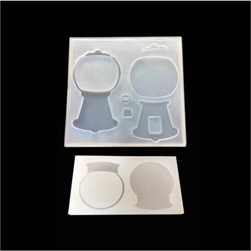 Crystal Ball Epoxy Resin Shaker DIY Charms Handmade Silicone Mold Jewelry Fillings Pendant Accessory Water Injection Candy Mould