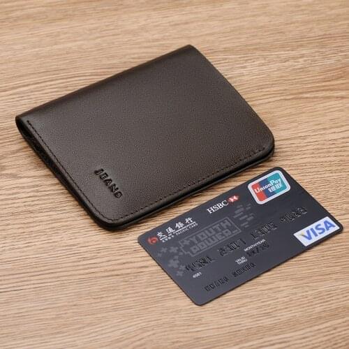 Short Wallets For Men Genuine Leather Wallet Men Coin Pocket Card Holder Purse Mini Small Wallet Business gift pl149