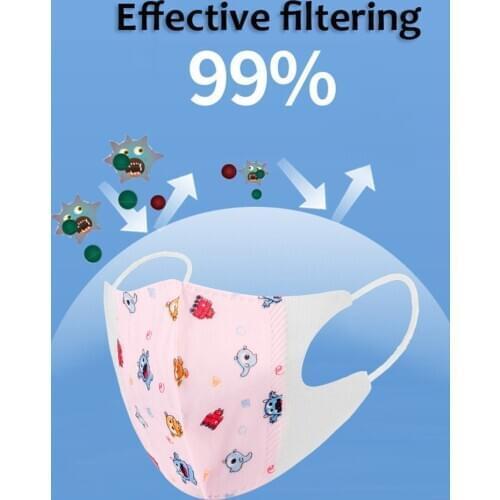 Mask For Face With Kids ChildrenS Disposable Face Mask Cartoon 3Ply Ear Loop Masks Protection Breathable Halloween Cosplay