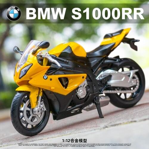 New 1:12 Simulation Bmw S1000Rr Motorcycle Model Alloy Locomotive Off-Road Vehicle Toy Collection Decoration Boys Birthday Gift