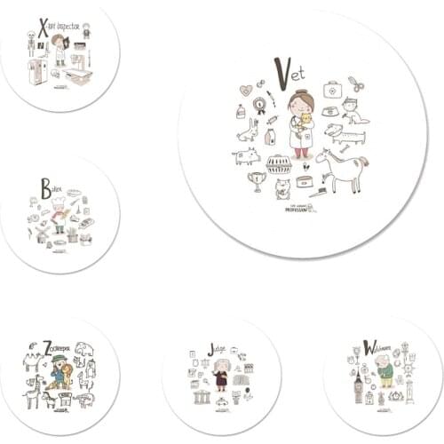 Cartoon Profession Teacher Icons Pins Badge Decoration Brooches Metal Badges For Backpack Decoration