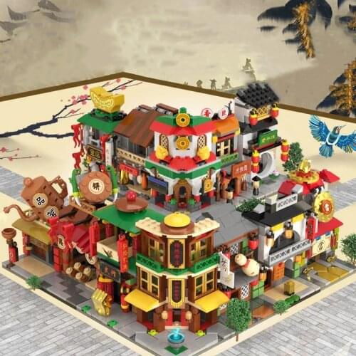 City Street Pizza Drink Makeup Shoes Shop Coffee Flower Photo Studio Cake Book Store Bar Building Blocks Children Education Toys