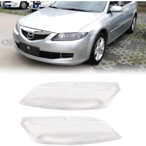 Plastic Front Headlight Headlamp Clear Shell Lamp Cover Replacement Lens 60cmx6cm For Mazda 6 2003-2008 Car Styling