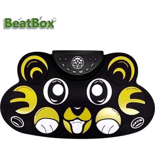 BeatBox Portable Roll-up Electronic Drum Set Percussion Instrument Kit for Kids