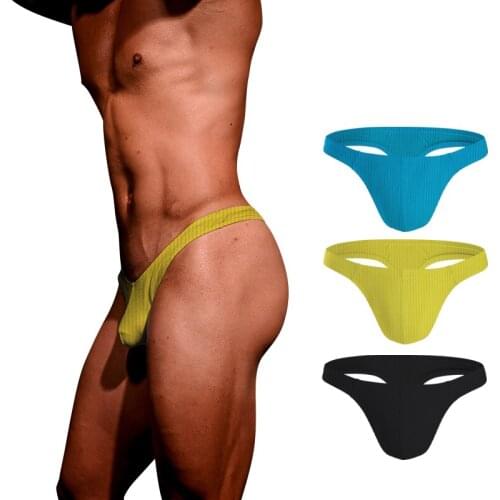 Sexy Mens Thong For Men Jockstrap Gay Underwear Cotton Sissy Thongs Man 20 Color Male Underpants Bikini Tanga Hombre M-XXL