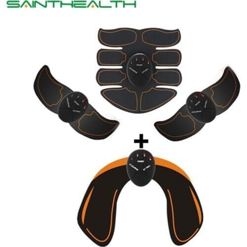 EMS Wireless Muscle Stimulator Trainer Smart Fitness Abdominal Training Electric Weight Loss Stickers Body Slimming Belt Unisex