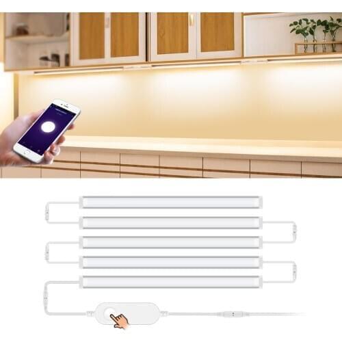 Tuya Smart Life WiFi Aluminum Bar LED Strip light 12V 30/40/50CM Kitchen Cabinet Room Night lamp Work With Alexa and Google Home