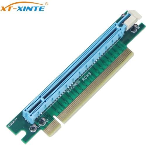XT-XINTE Pcie164P 90 Degree Right Angle/180 Degree Flat Insertion Pci-E Pci-Express 16X Extender Protector Riser Adapter Card