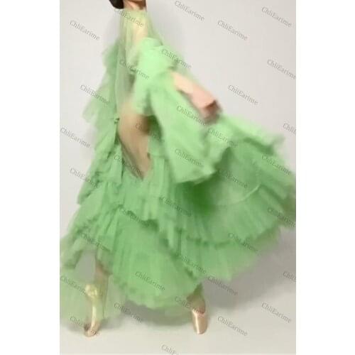 Ladies Beauty Ruffled Bathrobe Girlfriend Bride Long Dress