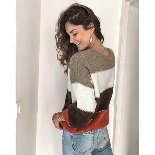 Womens Sweater Autumn Winter Knitted Sweater Jumper Long Sleeve Ladies Sweatshirt Pullover Tops High Street Clothes Fast Ship S