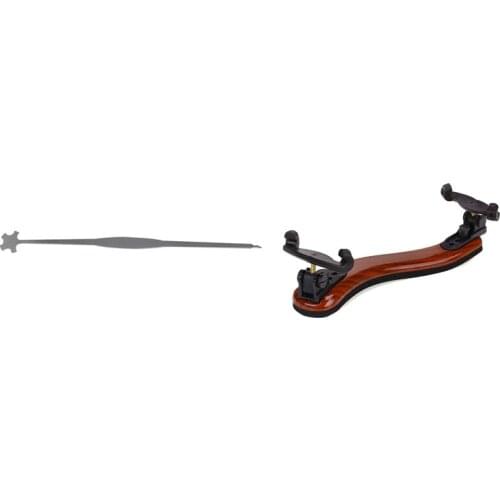 1Pc Violin Sound Post Setter Repair Tool & 1X Violin Shoulder Rest Support 3/4 4/4 Maple Wood Violin Shoulder Rest