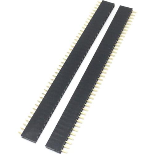 10pcs 40 Pin 1x40 Single Row Male And Female 2.54 Breakable Pin Header Connector Strip For Arduino Black