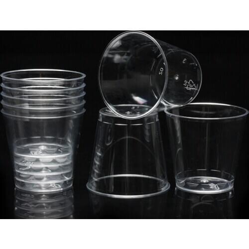 10pcs 28 ml Clear Plastic Disposable Cup glass birthday party one time use Tumblers Mup drinking drinker hard plastic drop ship