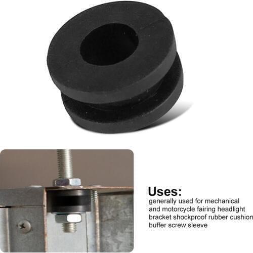 10pcs Rubber Alloy Gaskets Machinery Motorcycle Fairing Headlight Bracket Shockproof Grommets Bolt Cushion Sleeve