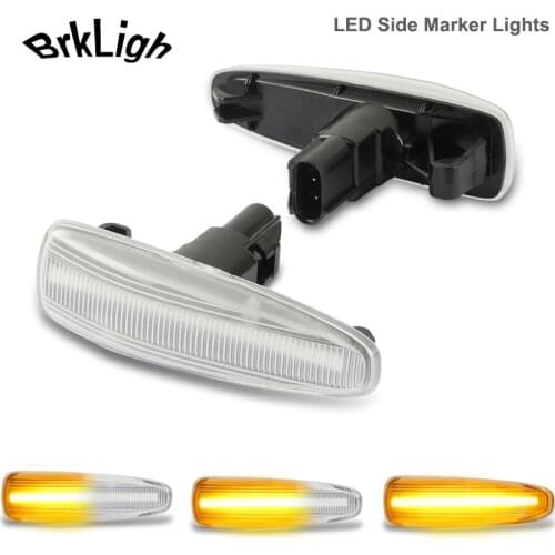 2Pcs Dynamic LED Side Fender Marker Turn Signal Light Lamps For Mitsubishi Lancer Evolution Outlander Sport Mirage RVR ASX Evo X