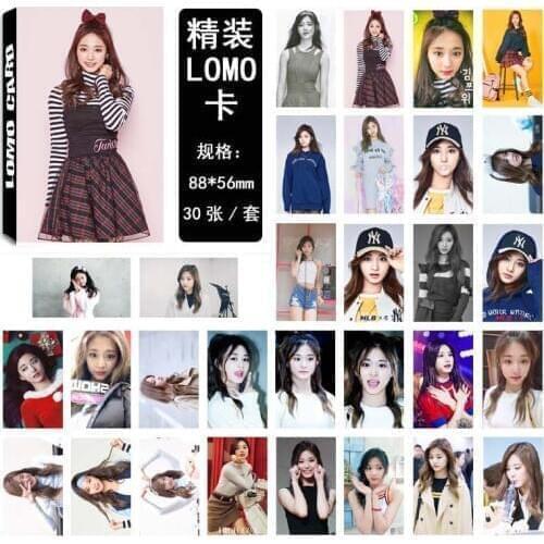 30pcs/set Kpop Ziyu single Twice photo card set new album HD good quality lovely TWICE Kpop photocard set for fans collection