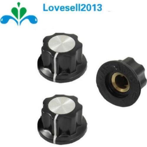 5PCS 16mm Rotary Control Turning Knob for Hole 6mm Dia. Shaft Potentiometer 360 Degree 100% New Origin