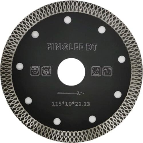 FINGLEE 4" 4.5" 5" 7'' 9" Porcelain Tile Ceramic Diamond Cutting Blade Disc for Dry Saw Marble Cutter Super Thin Stone