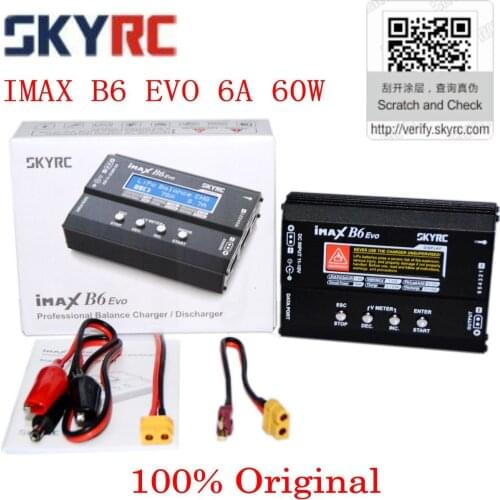 Original SKYRC IMAX B6 EVO 6A 60W Balance Charger Discharger Battery Charger For NiMH NiCD LiHV NiCd PB Li-ion XT60