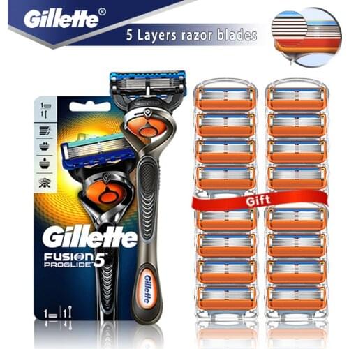 Safety Razor Gillette Fusion 5 Proglide Straight Shaver For Men Shaving Machine With Blades Shave Cassettes Beard Shavette
