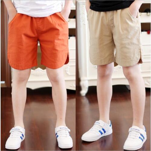 2018 Boy Kids Shorts Children Summer Cotton Short Pants For Boys Thin Toddler Shorts Casual 2-16 Years Childrens Linen Clothing