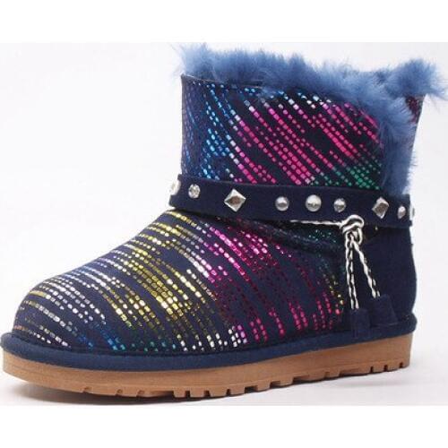 Kids Shoes kids winter boots for girls snow boots genuine leather boys boots Rivet fashion toddler boots winter shoes girls sale