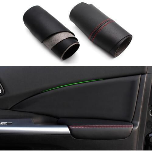 For Honda CRV 2012 2013 2014 2015 2016 2017 Car Door Handle Panel Armrest Microfiber Leather Cover only 4 doors model