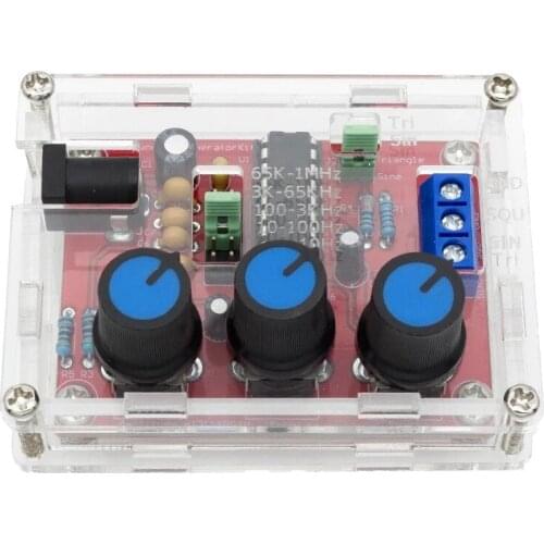 1Hz -1MHz XR2206 Function Signal Generator DIY Kit Sine/Triangle/Square Output Signal Generator Adjustable Frequency Amplitude