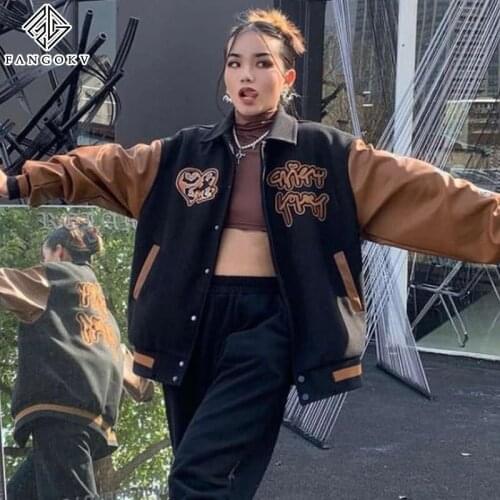 HOTCIAL Women's Leather Bomber Jackets