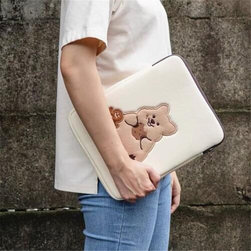 Kawaii Pouch for iPad Pro 11 10.5 Inch Air 4 10.9 2020 Storage Bag Cute Kangaroo iPad Huawei Samsung Tablet Sleeves Case Handbag